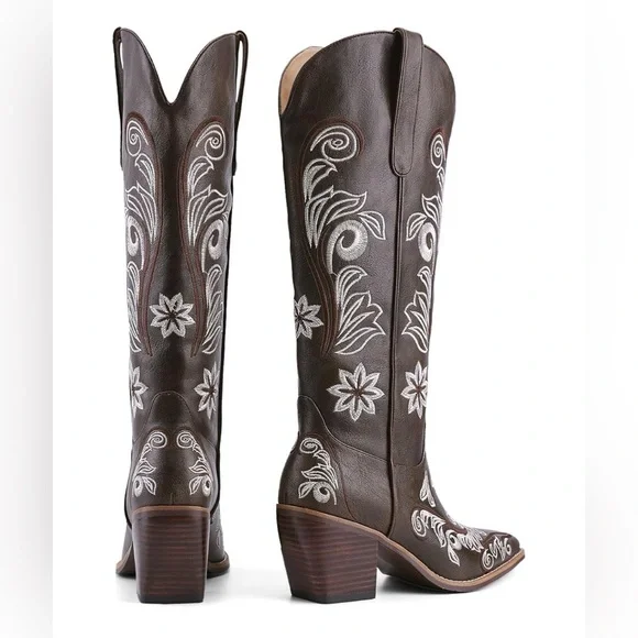 Embroidered Cowboy Boots - Picture 2 of 7